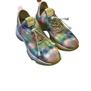 Steve Madden Women's Myles Platform Sneakers Casual Size 10M Rainbow Tie Dye